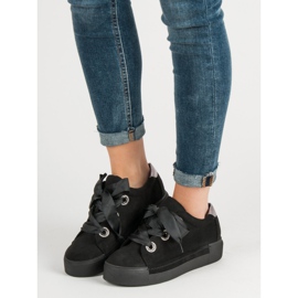 Belle Women Suede Sports Shoes black 2 Belle Women Suede Sports Shoes black 2