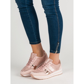 SHELOVET Lace-up Sports Shoes pink 1