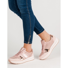 SHELOVET Lace-up Sports Shoes pink 2