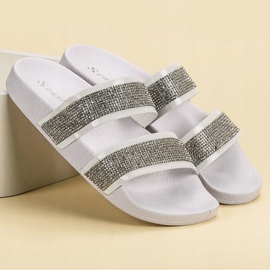 Seastar White Slippers With Crystals multicolored 1