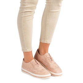 SHELOVET Powder brogues pink 2 SHELOVET Powder brogues pink 2