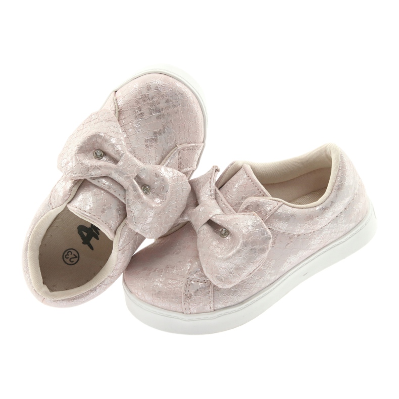 American Club sneakers ES23 bow pink grey 5 American Club sneakers ES23 bow pink grey 5