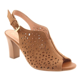 Espinto Openwork sandals on the 317 brown post 1