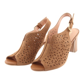 Espinto Openwork sandals on the 317 brown post 3