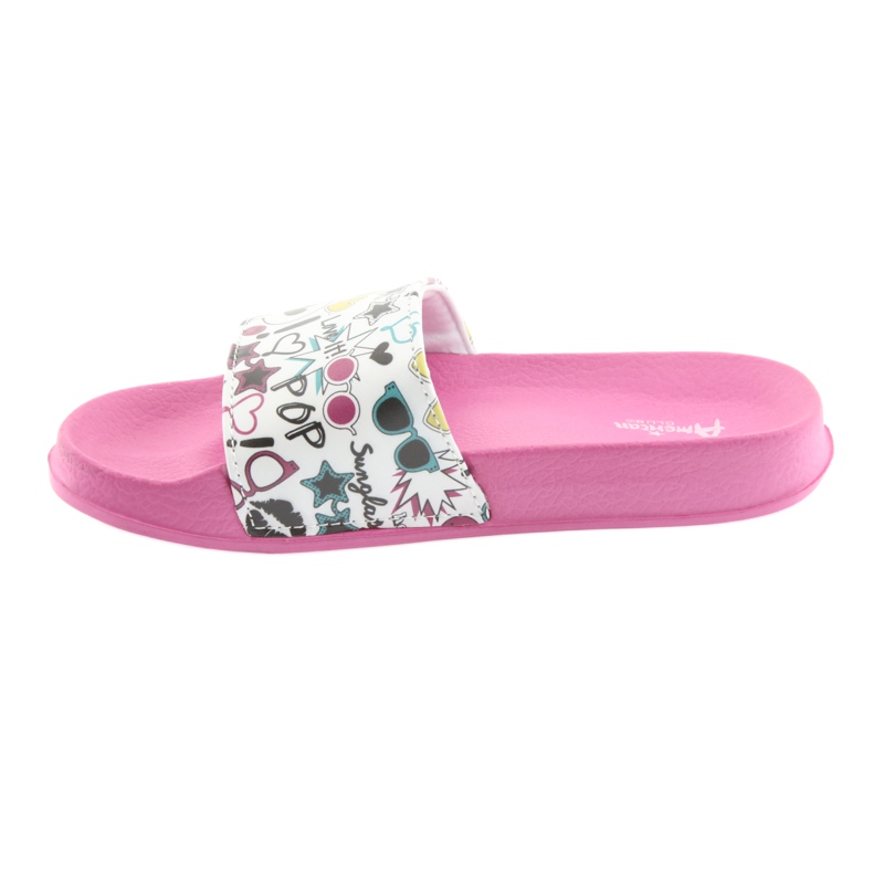Sunglasses slippers profiled American Club pink white black green yellow 2
