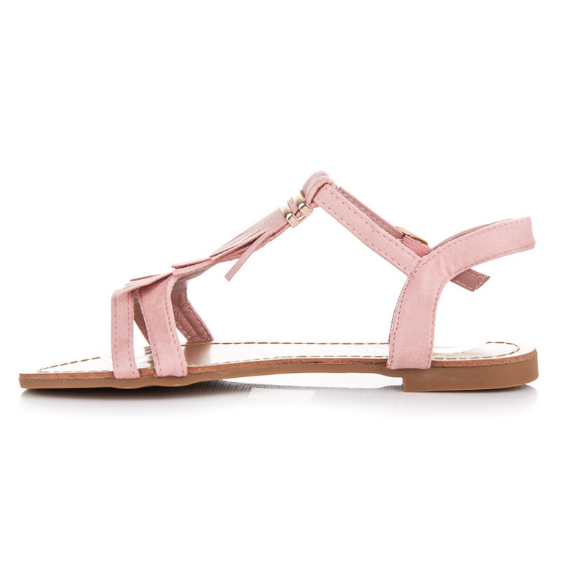 Queen Vivi Sandals With Fringes pink 1