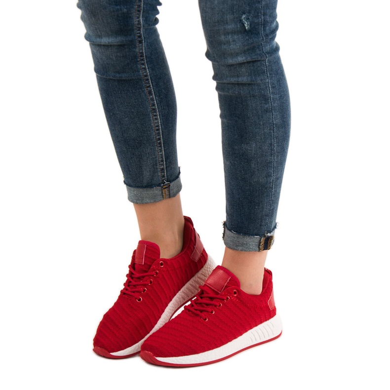 SHELOVET Fashionable Textile Footwear red 2