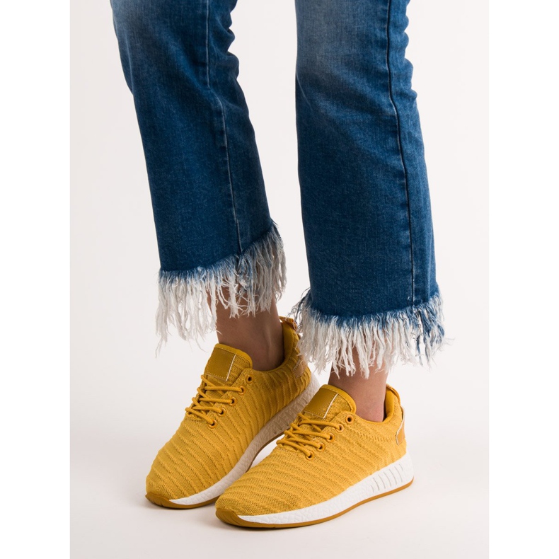 SHELOVET Fashionable Textile Footwear yellow 2