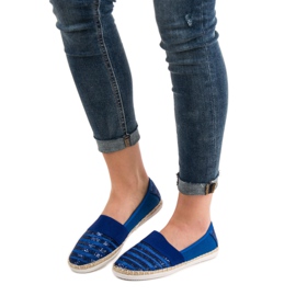 Kayla Shiny Espadrilles blue 1