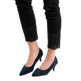 Nio Nio Low Navy Blue High Heels 2 Nio Nio Low Navy Blue High Heels 2