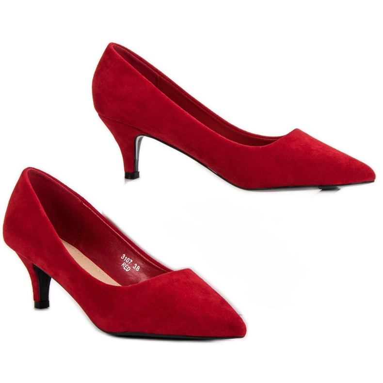 Nio Nio Red Low Heels 1