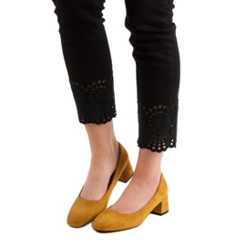 SHELOVET Mustard Pumps yellow 2