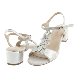 Comfortable Caprice sandals silver 28213 grey 4