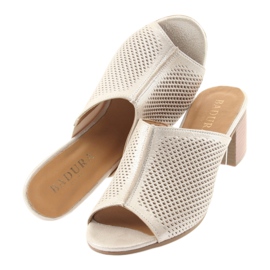 Badura 5311 gold women's slippers yellow multicolored 4