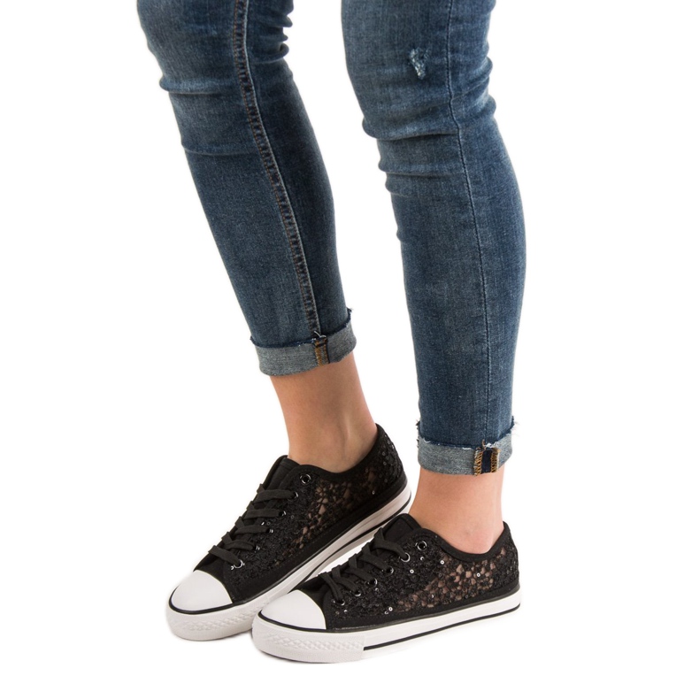 SHELOVET Lace Sneakers black 1