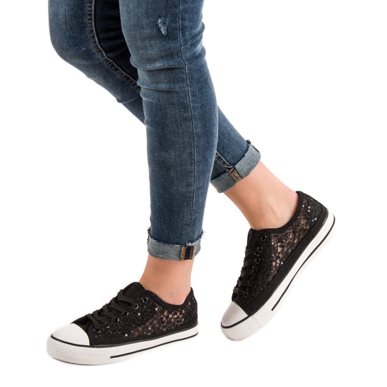 SHELOVET Lace Sneakers black 2