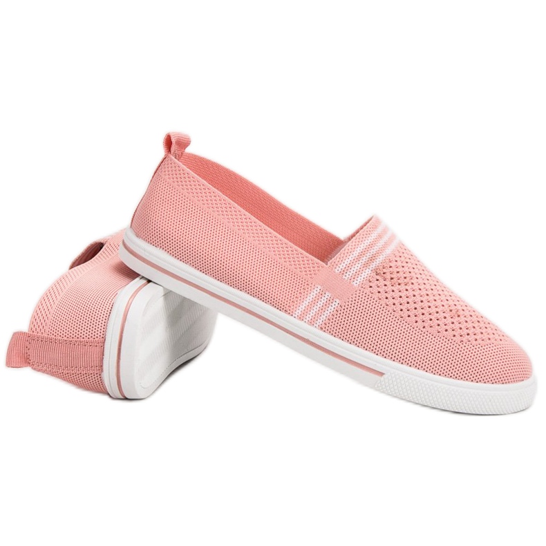 SHELOVET Textile sneakers pink 1