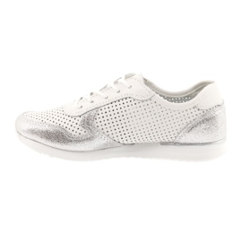 Women's sports shoes Filippo 737 white and silver grey 2