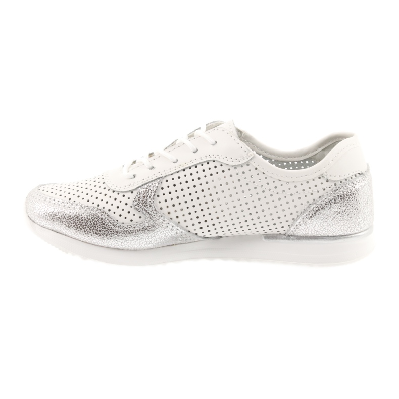 Women's sports shoes Filippo 737 white and silver grey 2