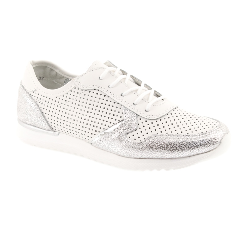 Women's sports shoes Filippo 737 white and silver grey 1