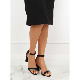 Black sandals on the post A8020 Black 2