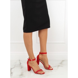 Sandals on the post red A8020 Red 1