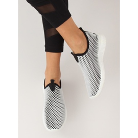 Black sports shoes B0-56 BLACK / WHITE 1