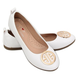 White women's ballerinas VS-660 White 1