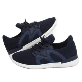 X-9751 Navy navy blue sports shoes 2