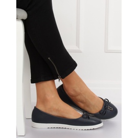 Women's navy blue ballerinas YSD-04 Navy 1