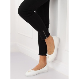 White women's ballerinas YSD-04 White 1