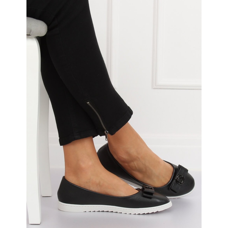 Black women's ballerinas YSD-03 Black 1