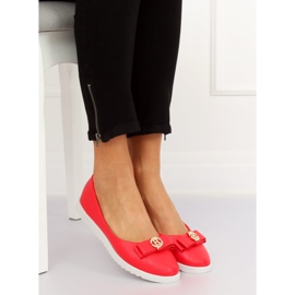 Red women's ballerinas YSD-03 Red 1
