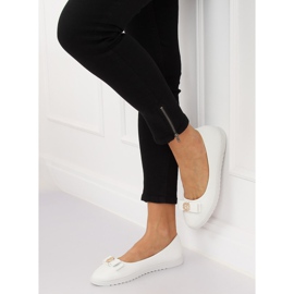 White women's ballerinas YSD-03 White 1 White women's ballerinas YSD-03 White 1