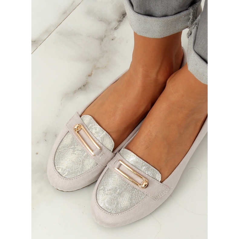 Gray Women's loafers VS-662 LT.GRAY grey 2 Gray Women's loafers VS-662 LT.GRAY grey 2