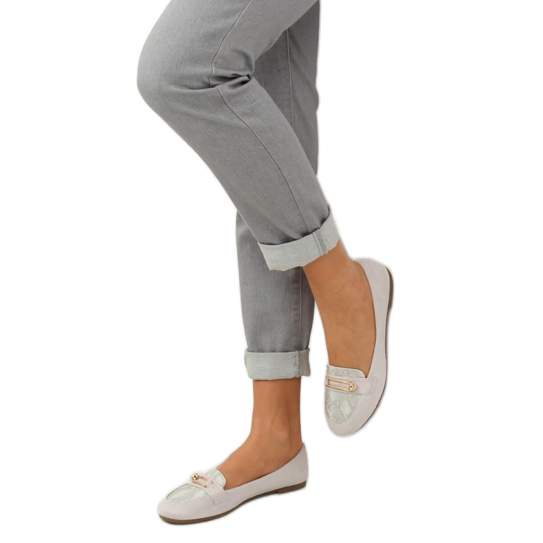 Gray Women's loafers VS-662 LT.GRAY grey 1 Gray Women's loafers VS-662 LT.GRAY grey 1