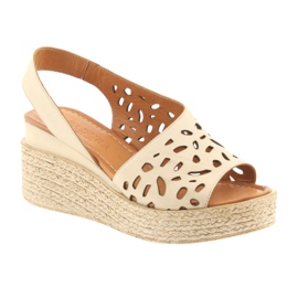Wedge sandals Badura 4812 beige 1 Wedge sandals Badura 4812 beige 1