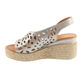 Wedge sandals Badura 4722 cappuccino beige 2