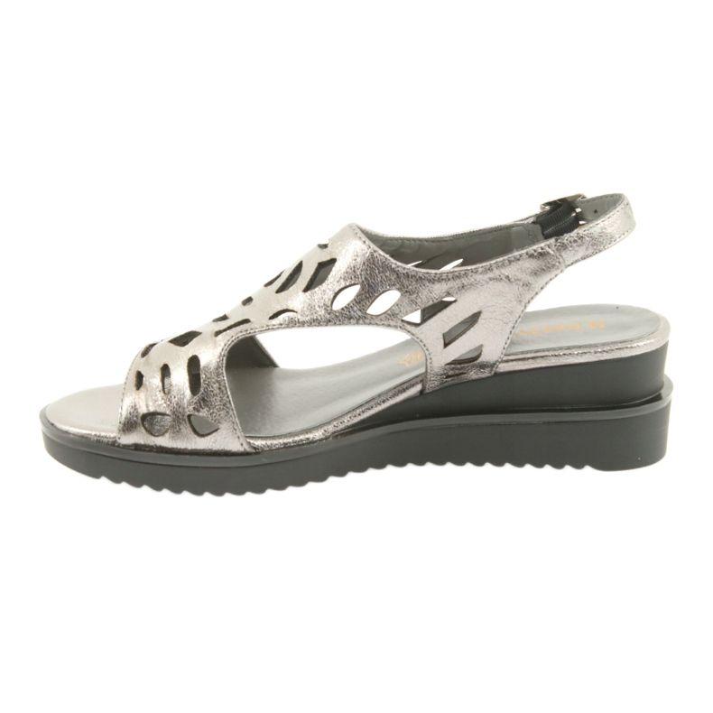M.Daszyński Metallic gray metallic Daszyński 1838 sandals grey 2