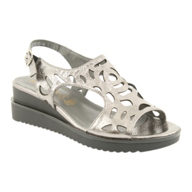 M.Daszyński Metallic gray metallic Daszyński 1838 sandals grey 1