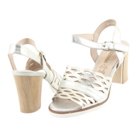 M.Daszyński Silver sandals Daszyński 1846 post grey 4