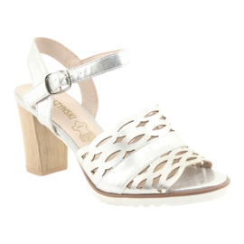 M.Daszyński Silver sandals Daszyński 1846 post grey 1