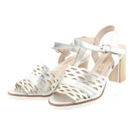 M.Daszyński Silver sandals Daszyński 1846 post grey 3