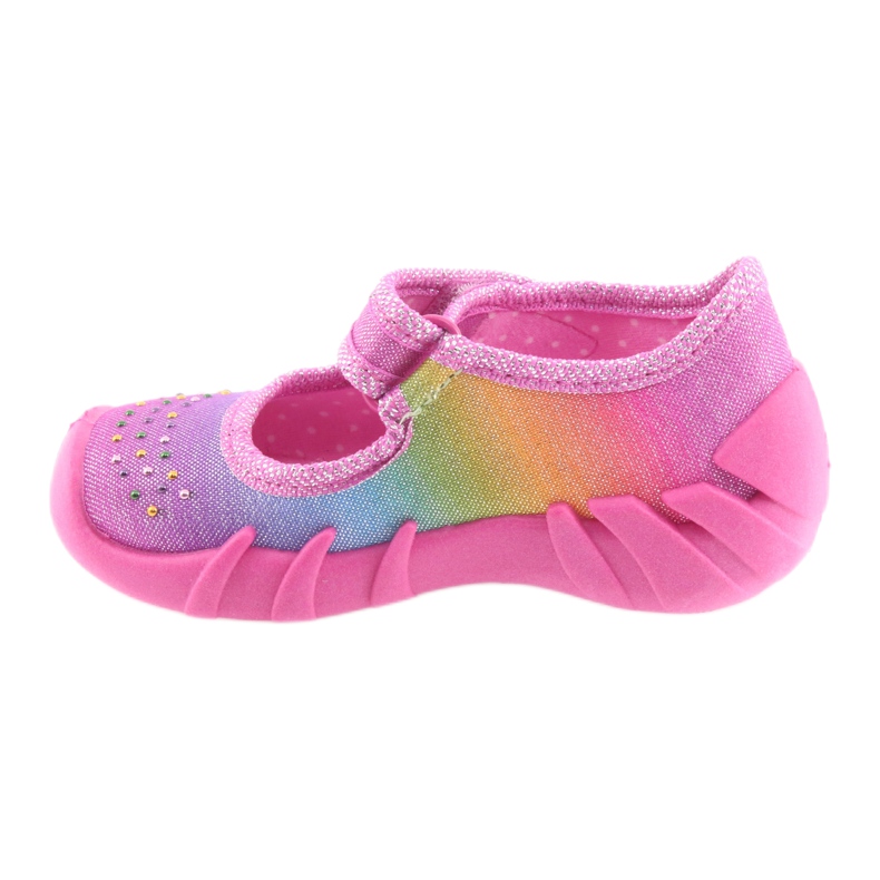 Befado rainbow children's slippers 109P183 pink with zircons 2