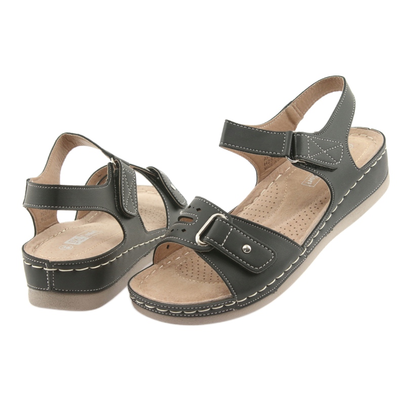 Black comfort women's sandals DK 25131 4