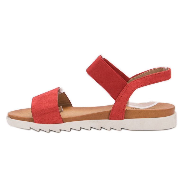 Primavera Red Sandals With A Rubber Band 1