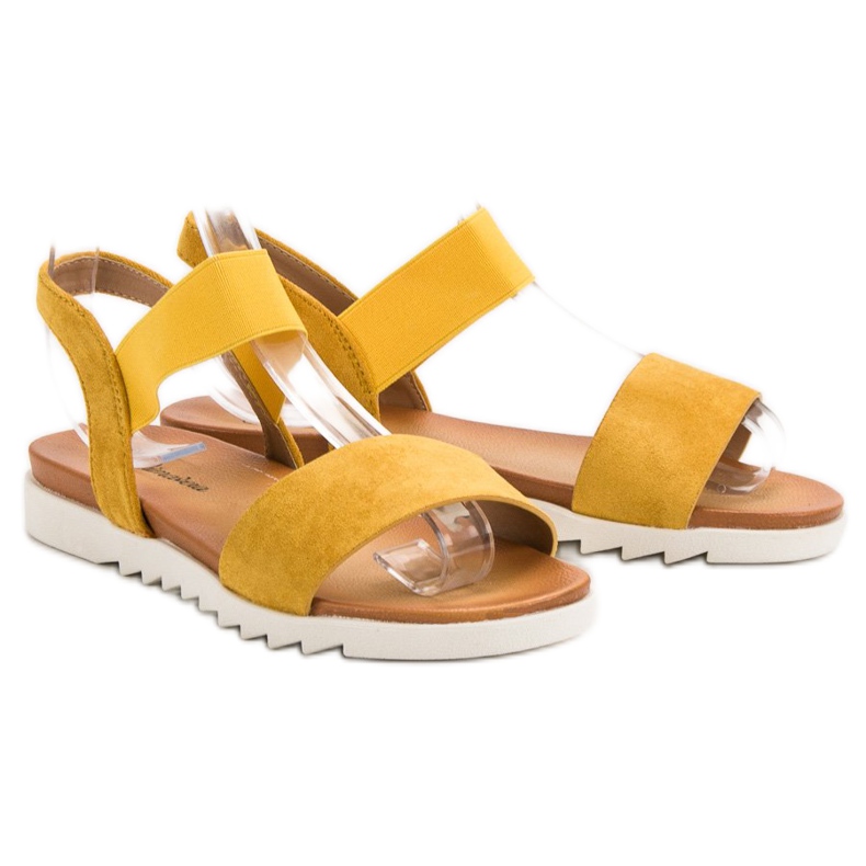Primavera Yellow Sandals With An Eraser 2