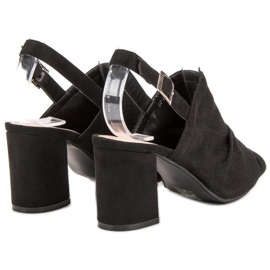 Sixth Sense Openwork Sandals On A Bar black 1