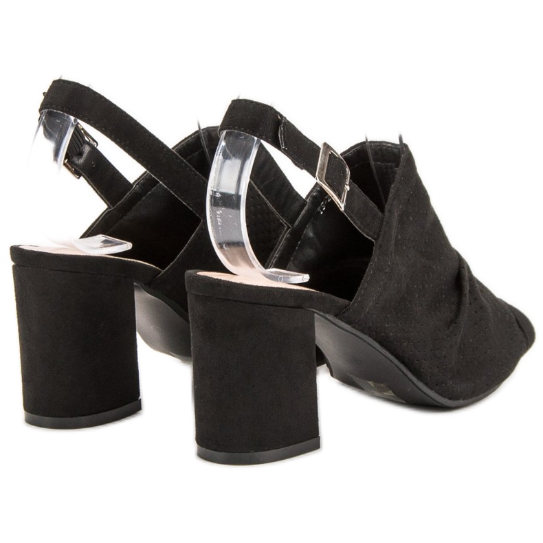 Sixth Sense Openwork Sandals On A Bar black 1