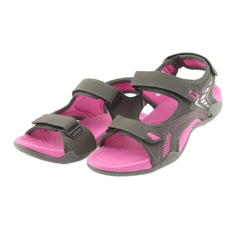 Women's DK sandals, light gray EVA bottom grey pink 3